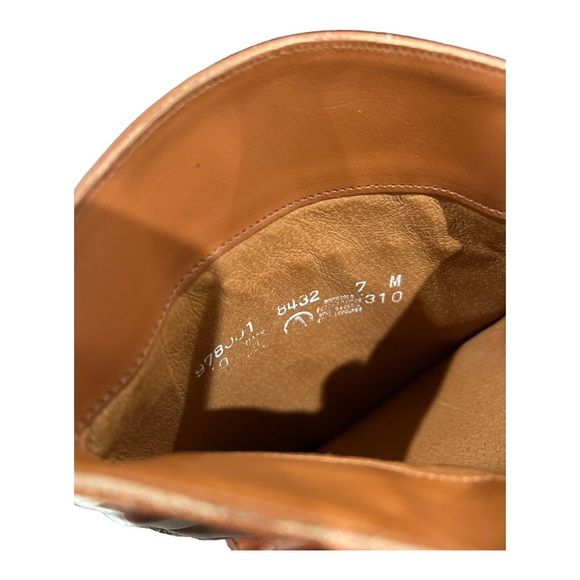 VINTAGE Riding Brown Knee High Riding Low Heel Boots Size 7 Made in USA - Picture 9 of 10